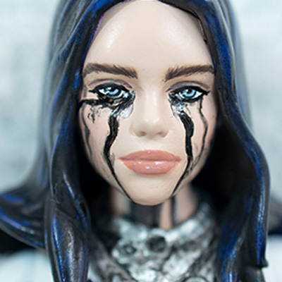 Billie Eilish 7 inch figure - samples & paint master.